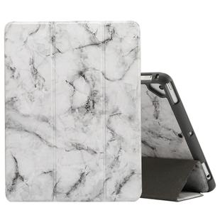 Marble Texture Pattern Horizontal Flip Case for iPad 9.7 (2018) , with Three-folding Holder & Pen Slots(Black)