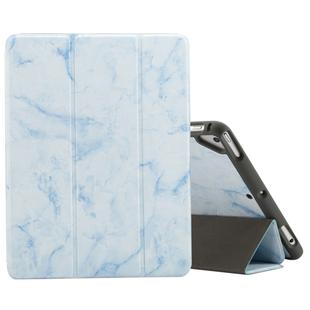 Marble Texture Pattern Horizontal Flip Case for iPad 9.7 (2018) , with Three-folding Holder & Pen Slots(Blue)