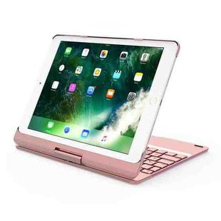 BlueFinger F180 360-Degrees Rotating Bluetooth Keyboard with Colorful Backlight, for iPad 9.7 inch (2017) / iPad Pro 9.7 inch / iPad Air 2 / iPad Air(Rose Gold)