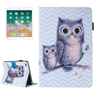 For iPad Air / iPad Air 2 Painting Wave Owl Pattern Horizontal Flip Leather Case with Holder & Wallet & Card Slots & Pen Slot