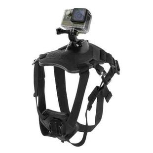 PULUZ Hound Dog Fetch Harness Adjustable Chest Strap Mount for GoPro, Insta360, DJI and Other Action Cameras(Black)