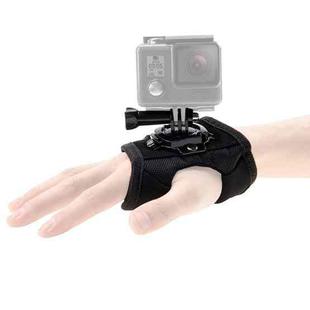 PULUZ 360 Degree Rotation Glove Style Palm Strap Mount Band for GoPro Hero12 Black / Hero11 /10 /9 /8 /7 /6 /5, Insta360 Ace / Ace Pro, DJI Osmo Action 4 and Other Action Cameras