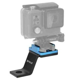 PULUZ Fixed Metal Motorcycle Holder Mount for GoPro Hero11 Black / HERO10 Black /9 Black /8 Black /7 /6 /5 /5 Session /4 Session /4 /3+ /3 /2 /1, DJI Osmo Action and Other Action Cameras(Blue)