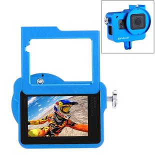 PULUZ Housing Shell CNC Aluminum Alloy Protective Cage with Insurance Frame & 52mm UV Lens for GoPro HERO(2018) /7 Black /6 /5(Blue)