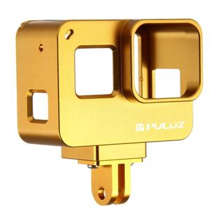 PULUZ Housing Shell CNC Aluminum Alloy Protective Cage with Insurance Frame  for GoPro HERO(2018) /7 Black /6 /5(Gold)