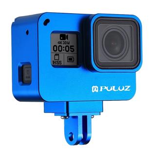 PULUZ Housing Shell CNC Aluminum Alloy Protective Cage with Insurance Frame  for GoPro HERO(2018) /7 Black /6 /5(Blue)