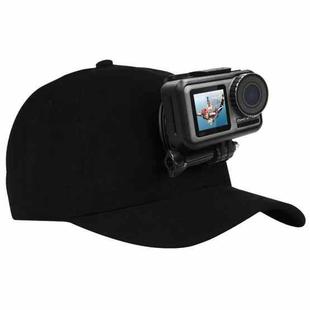 PULUZ Baseball Hat with J-Hook Buckle Mount & Screw for GoPro, DJI OSMO Action and Other Action Cameras(Black)
