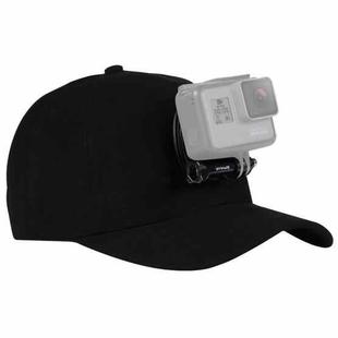 [US Warehouse] PULUZ Baseball Hat with J-Hook Buckle Mount & Screw for GoPro, DJI OSMO Action and Other Action Cameras(Black)