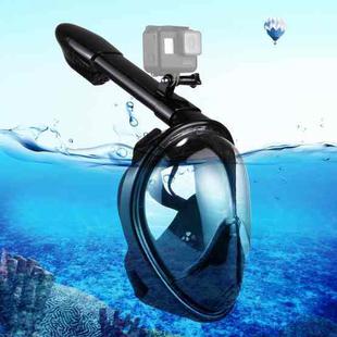 PULUZ 260mm Tube Water Sports Diving Equipment Full Dry Snorkel Mask for GoPro Hero12 Black / Hero11 /10 /9 /8 /7 /6 /5, Insta360 Ace / Ace Pro, DJI Osmo Action 4 and Other Action Cameras, S/M Size(Black)