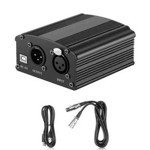 PULUZ 48V Phantom Power Supply for Condenser Microphone(Black)
