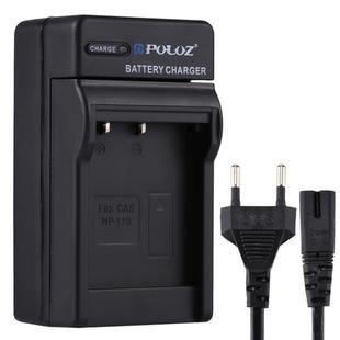 PULUZ EU Plug Battery Charger with Cable for Casio NP-110 Battery