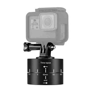 PULUZ 360 Degrees Panning Rotation 60 Minutes Time Lapse Stabilizer Tripod Head Adapter for GoPro HERO10 Black / HERO9 Black / HERO8 Black / HERO7 /6 /5 /5 Session /4 Session /4 /3+ /3 /2 /1, Xiaoyi and Other Action Cameras