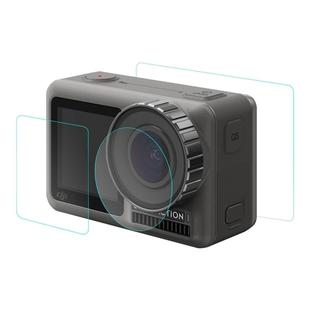 PULUZ Lens + Front and Back LCD Display 9H 2.5D Tempered Glass Film for DJI Osmo Action