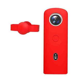 PULUZ Silicone Protective Case with Lens Cover for Ricoh Theta SC2 360 Panoramic Camera(Red)