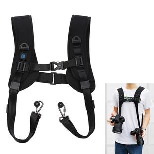 [US Warehouse] PULUZ Quick Release Double Shoulder Harness Soft Pad Decompression Foam Strap Belt for DSLR Digital Cameras