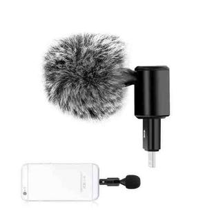 PULUZ 8PIN Jack Mobile Phone Omnidirectional Condenser Adjustable Microphone(Black)