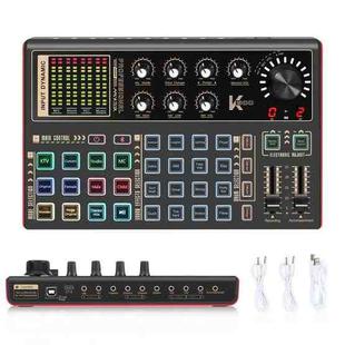 PULUZ Phantom Power OTG Lossless Live Sound Card Recording Sound Mixer, English Version(Black)