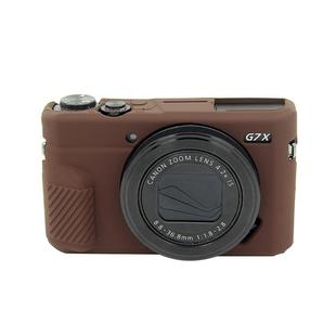 PULUZ Soft Silicone Protective Case for Canon EOS G7 X Mark II(Coffee)