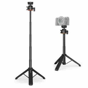 PULUZ Mini Phone Camera Extension Tripod Stand 360 Degree Ball Head Cold Shoe Selfie Stick (Black)