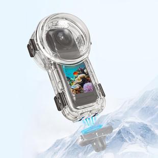 For Insta360 X5 PULUZ Quick Release 60m Waterproof Sealed Diving Case (Transparent)