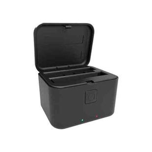 For Insta360 X5 PULUZ Dual-Batteries Charging Box Battery & Memory Card Storage Case (Black)