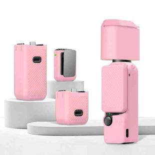 For DJI OSMO Pocket 3 PULUZ 6 in 1 Body Lens Handle Screen Mic Silicone TPU Cover (Pink)