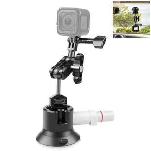 PULUZ Magic Arm with Pump Suction Cup Aluminum Alloy Mount (Black)