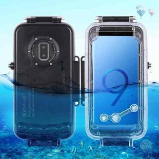PULUZ 40m/130ft Waterproof Diving Case for Galaxy S9+, Photo Video Taking Underwater Housing Cover, Only Support Android 8.0.0 or below(Black)