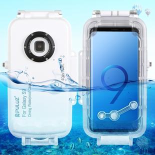 PULUZ 40m/130ft Waterproof Diving Case for Galaxy S9, Photo Video Taking Underwater Housing Cover, Only Support Android 8.0.0 or below(White)