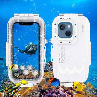 PULUZ 40m/130ft Waterproof Diving Case for iPhone 13 mini / 12 mini, Photo Video Taking Underwater Housing Cover(White)