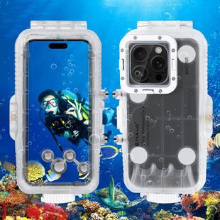 For iPhone 16 Pro PULUZ 40m/130ft Waterproof Diving Case Photo Video Taking Underwater Housing Cover (Transparent)