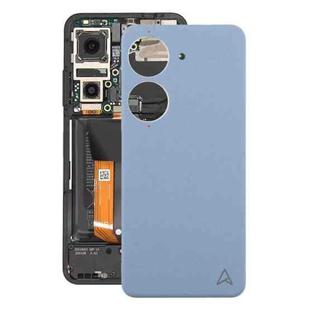 For Asus Zenfone 10 AI2302 Leather Material Battery Back Cover(Blue)