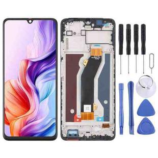 For ZTE Blade V70 Max LCD Screen Digitizer Full Assembly with Frame (Black)