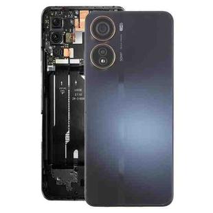 For ZTE Axon 40 Lite Plastic Battery Back Cover with Middle Frame / Camera Lens Cover(Black)