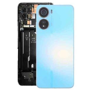 For ZTE Axon 40 Lite Plastic Battery Back Cover with Middle Frame / Camera Lens Cover(Blue)