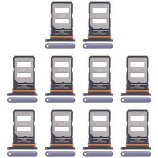 For Xiaomi Redmi Note 14 Pro+ 5G 10pcs Original SIM Card Tray + SIM Card Tray (Purple)