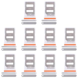 For Xiaomi Redmi Turbo 4 10pcs Original SIM Card Tray + SIM Card Tray (Silver)