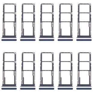 For Xiaomi Redmi 14C 4G 10pcs Original SIM Card Tray + SIM Card Tray + Micro SD Card Tray (Blue)