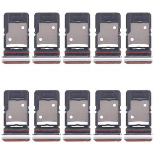 For Tecno Camon 18 P 10pcs Original SIM Card Tray + SIM Card Tray + Micro SD Card Tray (Gold)