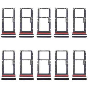 For Motorola Moto G53 XT2335-2 10pcs Original SIM + Micro SD Card Tray (Black)