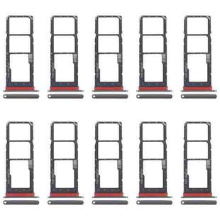 For Motorola Moto E40 10pcs Original SIM Card Tray + SIM Card Tray + Micro SD Card Tray (Grey)