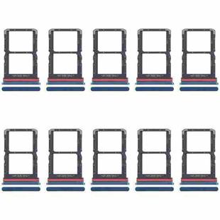 For Motorola Moto G71 5G XT2169-1 XT2169-2 10pcs Original SIM Card Tray + SIM Card Tray (Blue)