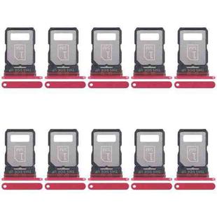 For Motorola Edge 30 Fusion XT2243-1 10pcs Original SIM Card Tray + SIM Card Tray (Red)