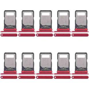 For Motorola Edge 40 XT2303-2 10pcs Original SIM Card Tray + SIM Card Tray (Red)