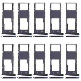 For Motorola Moto G6 Plus 10pcs Original SIM + Micro SD Card Tray (Black)