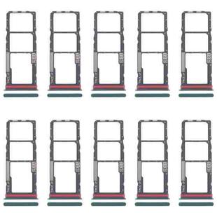 For Motorola Moto G04 10pcs Original SIM Card Tray + SIM Card Tray + Micro SD Card Tray (Green)