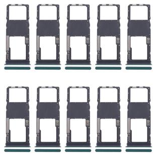 For Motorola Moto G04s 10pcs Original SIM Card Tray + Micro SD Card Tray (Green)