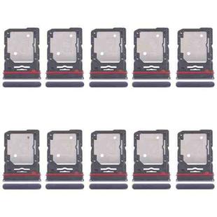 For Motorola Edge 60 Fusion 10pcs Original SIM Card Tray + SIM Card Tray / Micro SD Card Tray (Blue)