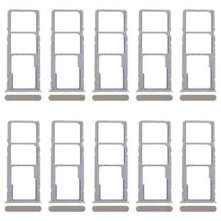 For Realme Note 50 RMX3834 10pcs Original SIM Card Tray + SIM Card Tray + Micro SD Card Tray (Gold)