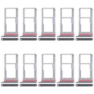 For Realme 13 5G RMX3951 10pcs Original SIM Card Tray + SIM Card Tray / Micro SD Card Tray (Black)